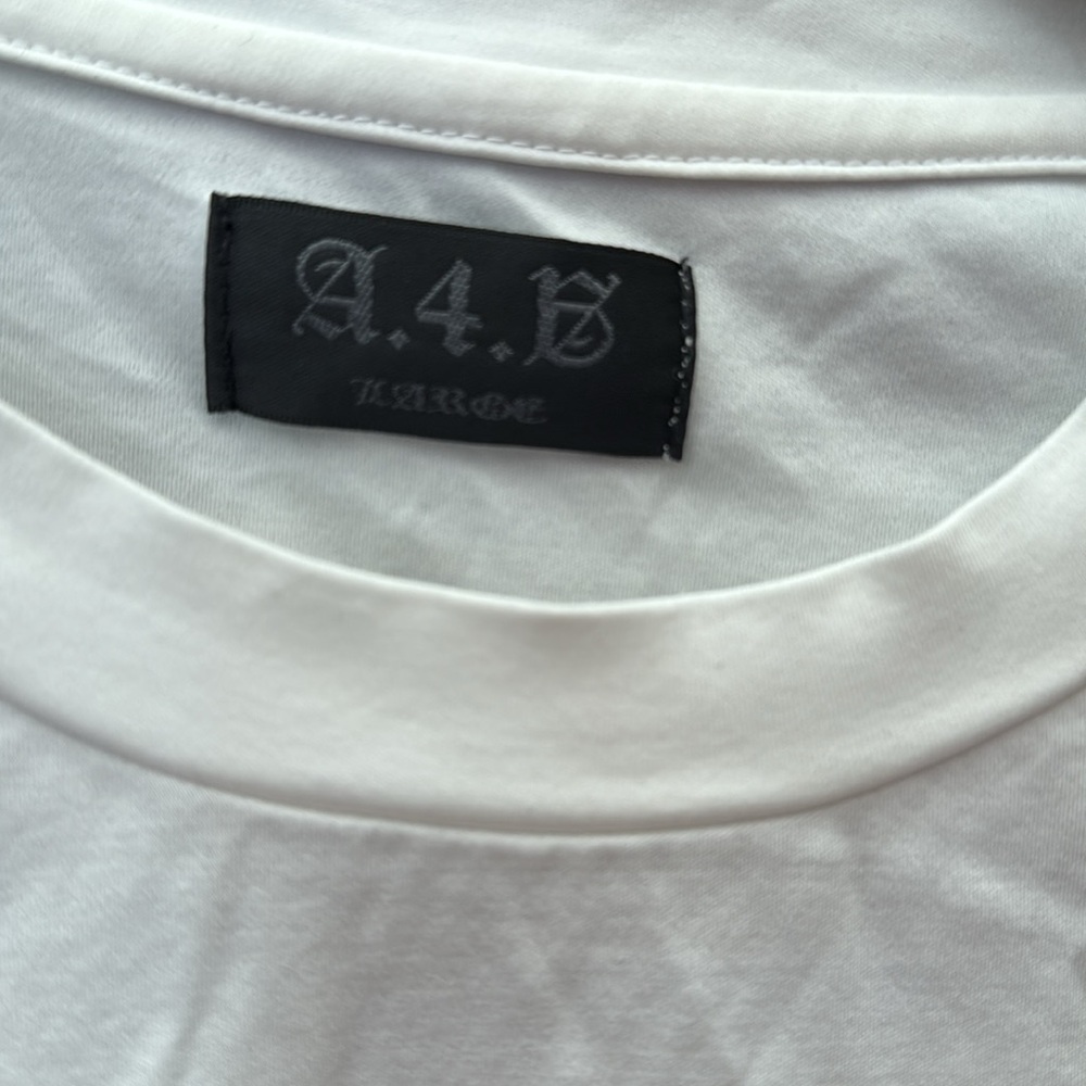 A.4.B Men’s White T Shirt With Front Pocket Size L - Picture 2 of 3